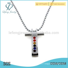 Free sample colorful crystal pendants,crystal cross pendants jewelry design